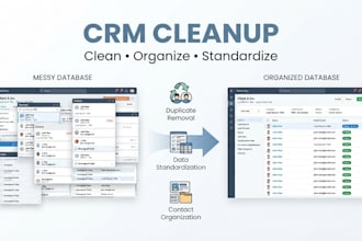 clean, organize and update your CRM database