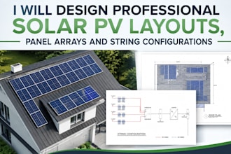 design professional solar pv layouts, panel arrays and string configuration