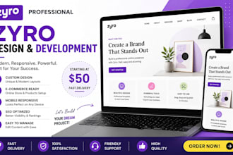 design and build a professional zyro website for your business
