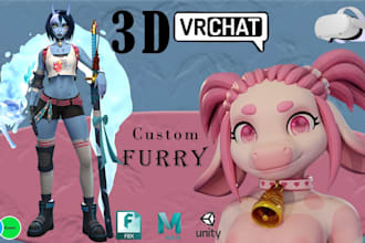 create custom 3d character avatar for vrchat
