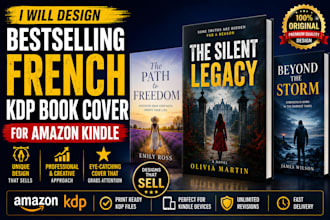 design bestselling french KDP book cover for amazon kindle