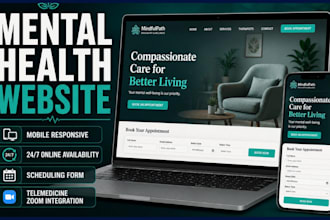 setup visible medical or mental health website for therapists, psychiatrists