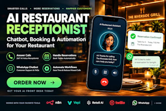build an ai receptionist, chatbot and automation for your restaurant