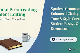 proofread and edit your essay, assignment, or papers