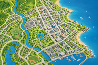 design hospital vector maps city hotels resorts tourism maps illustrations