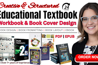 write, format, design educational textbook, educational workbook for amazon KDP