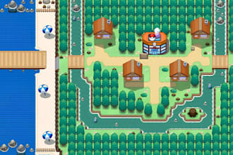create pokemon pixel art map tilemap tileset for your game using rpg maker mz mv