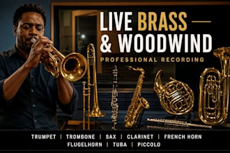 record live trumpet trombone sax clarinet french horn flugelhorn tuba piccolo