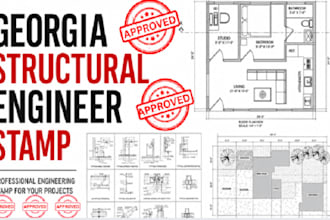 provide a well structured engineer stamp for georgia mep permit approval