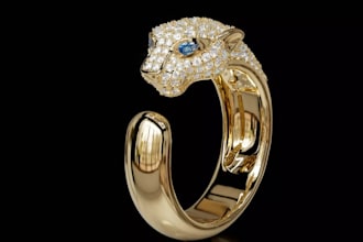 3d leopard ring jewelry cad,interlocking ring,chain necklace,diamond band design