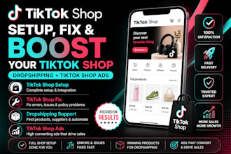 setup tiktok shop, fix tiktok shop, dropshipping tiktok shop ads product sync