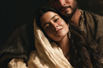 oil painting portrait and illustrations