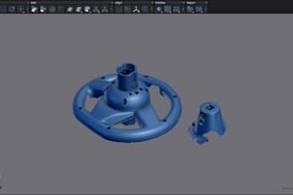 do reverse engineering, scan to cad, 3d model design work and  solidworks