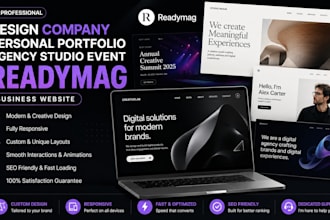 design company personal portfolio agency studio event readymag buisness website