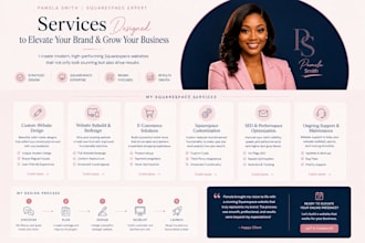 build square space website design, redesign square space, website development