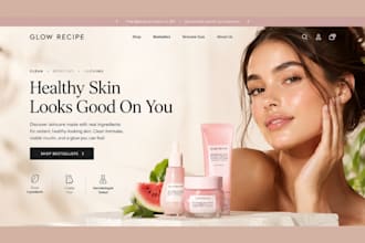 skincare shopify store skincare website beauty store skincare cosmetic website