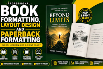 book formatting and layout for KDP, lulu and ingramspark