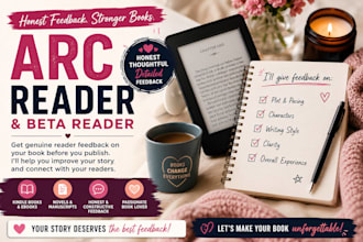 be your arc reader and beta reader for honest book feedback
