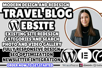 travel blog website, travel website redesign, wordpress travel blog