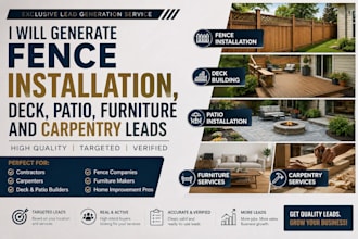 generate fence insulation desk patio installation furniture and carpentry leads