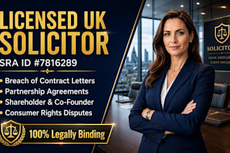 draft UK shareholder agreement or co founder agreement as business lawyer UK