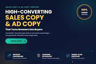 write high converting sales copy, ad copy that sells