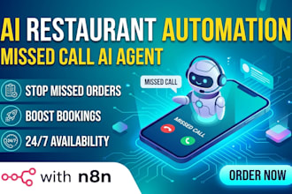 build ai restaurant automation, missed call ai receptionist n8n voice agent