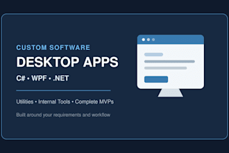 build a custom c sharp wpf or dot net desktop application