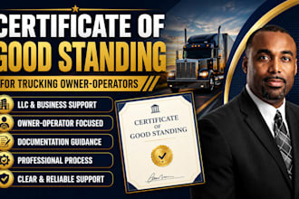 provide certificate of good standing for trucking owner operator business