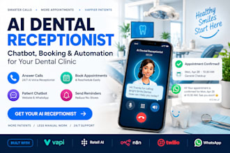 build an ai dental receptionist, chatbot and appointment booking system