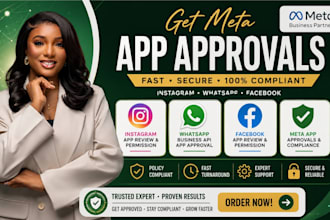 get meta app approvals, instagram, whatsapp, facebook app review and permission