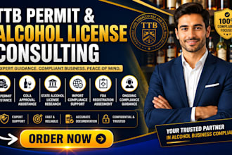 handle ttb permit, cola approval, alcohol import permit and liquor license