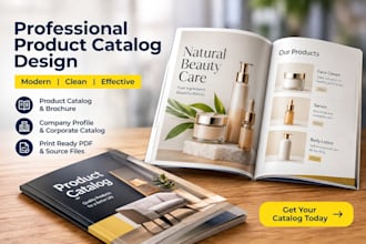 design professional product catalog, brochure,  company profile and cosmetics