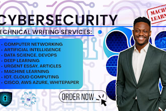 write cybersecurity, machine learning, ai, computer science, data ebook articles