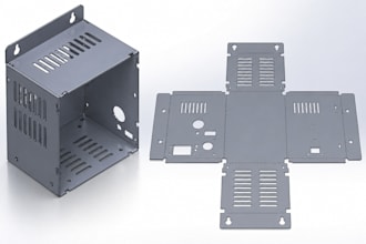 do sheet metal, laser cutting, industrial metal enclosure, fabrication cad, dxf
