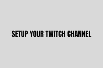setup your twitch channel with branded logo