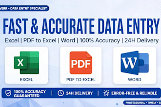type receipts, invoices and documents into excel