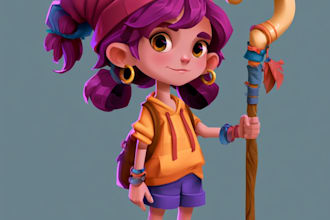 design 2d game character illustration