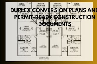 design duplex conversion plans and permit ready construction documents