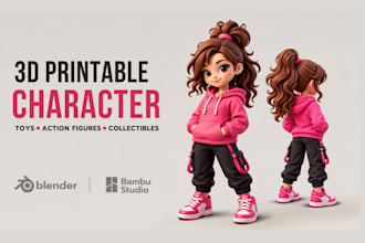 create stunning 3d printable characters, action figures, toys and collectibles