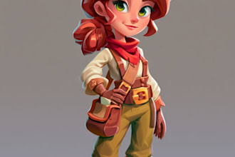 draw 2d game character illustration
