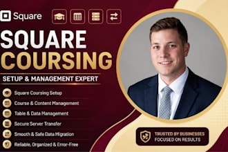setup square coursing coursing management table menu square server transfers