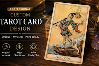 design unique custom tarot and oracle cards