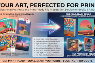 pro prepress service for book, vinyl,cd, cassettes covers