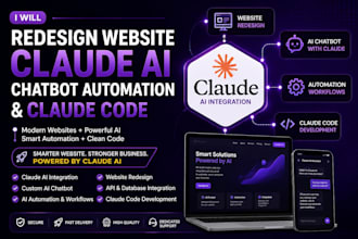 redesign website claude integration claude ai chatbot automation claude code