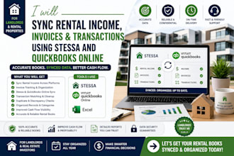 sync rental income invoices and transactions using stessa and quickbooks online