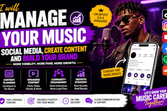 manage your music social media, create content and build your brand