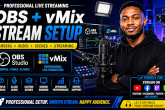 set up obs studio and vmix for live streaming