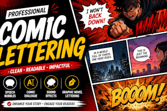 create comic dialogue speach bubbles graphic novel lettering sound effect