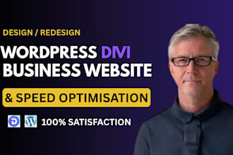 redesign divi wordpress website and optimize wordpress speed